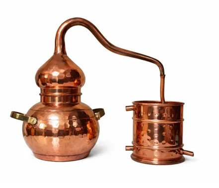Alambique de cobre soldado 2 litros